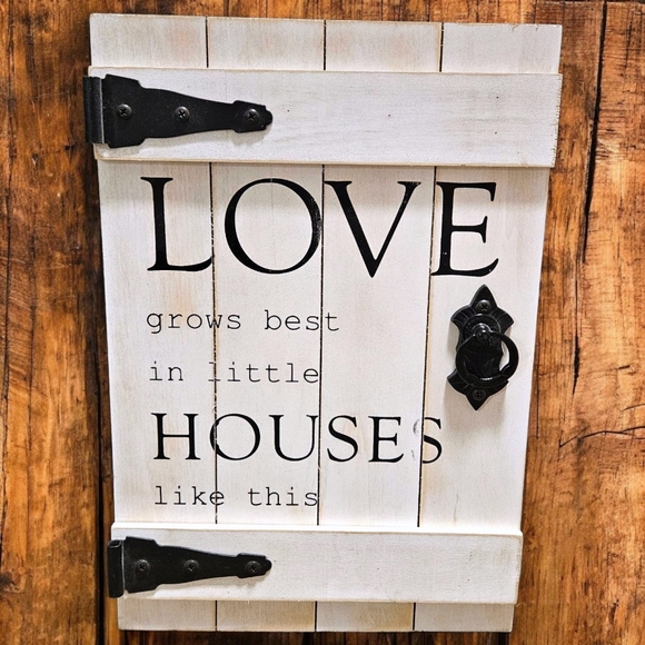 Source Unknown Other - Rustic Farmhouse Wall Sign 10"x15" Vertical Wood Plaque Home Decor - Love Home